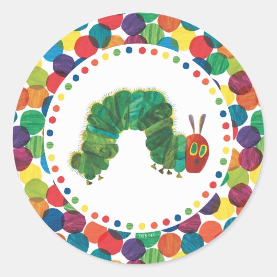 The Very Hungry Caterpillar Birthday Classic Round Sticker | Zazzle.com