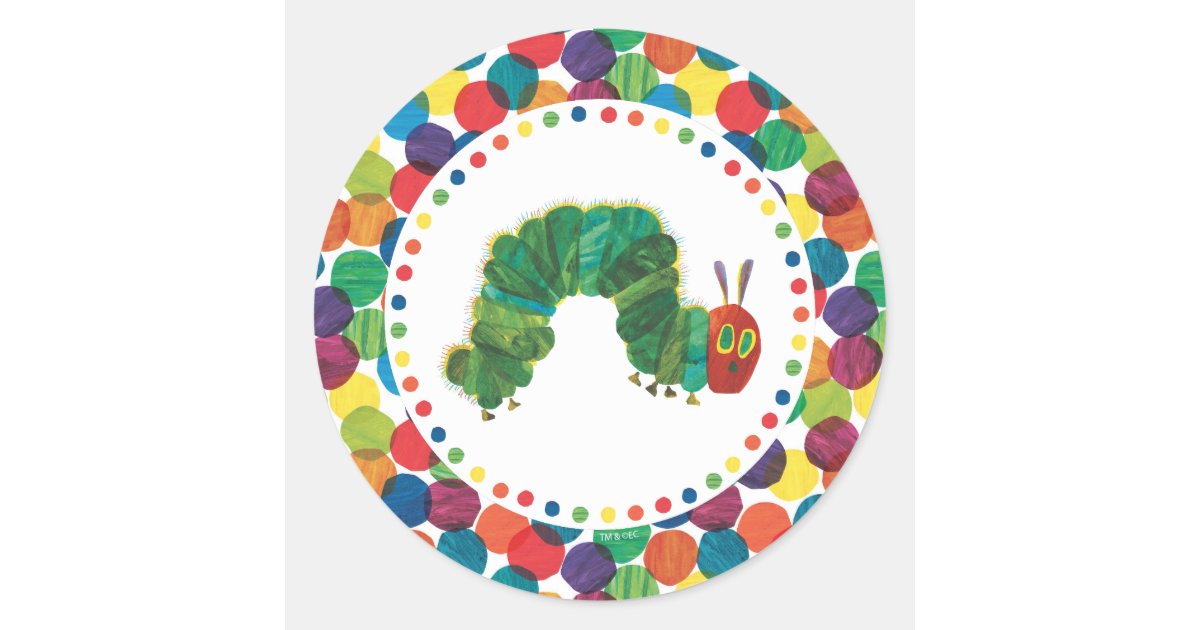 The Very Hungry Caterpillar Birthday Classic Round Sticker | Zazzle