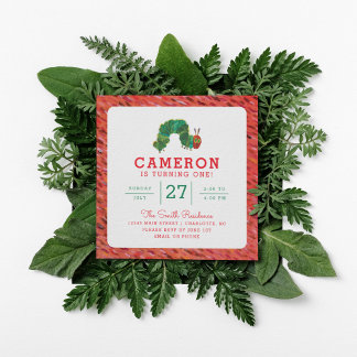 The Very Hungry Caterpillar Birthday Invitation