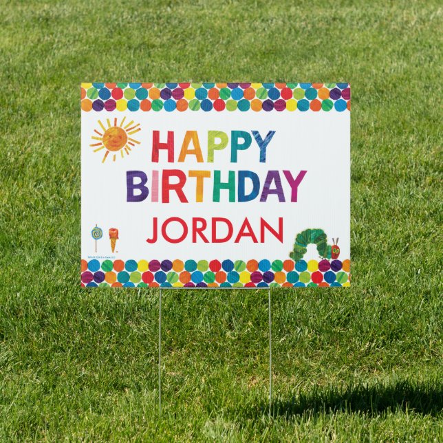 The Very Hungry Caterpillar Birthday Sign (Insitu)