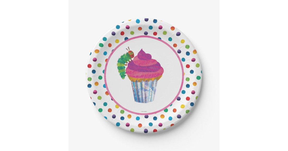 The Very Hungry Caterpillar Butterfly Birthday Paper Plates | Zazzle