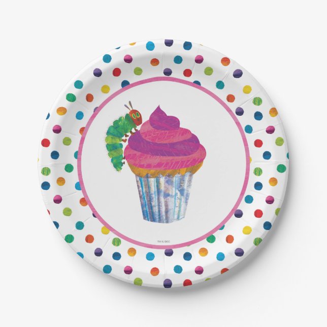 The Very Hungry Caterpillar Butterfly Birthday Paper Plates (Front)