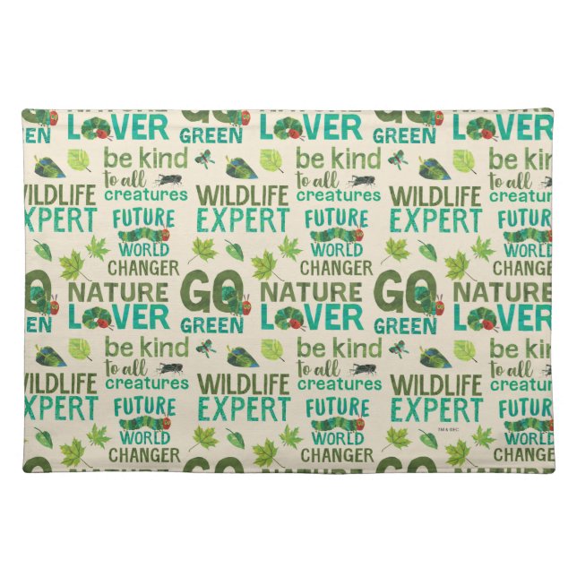 The Very Hungry Caterpillar Future World Changer Cloth Placemat (Front)