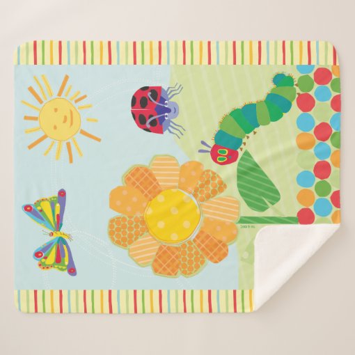 The Very Hungry Caterpillar Good Morning Sunshine Sherpa Blanket | Zazzle