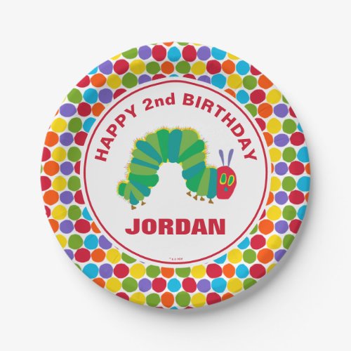 The Very Hungry Caterpillar  Happy Birthday Paper Plates