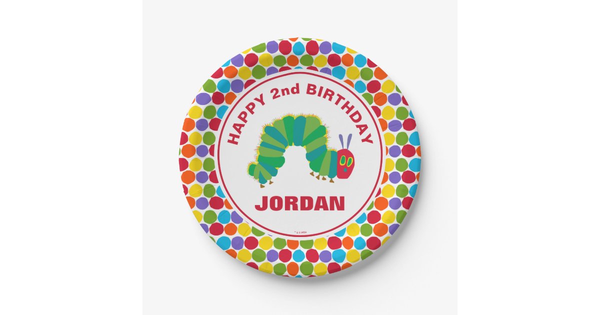 The Very Hungry Caterpillar | Happy Birthday Paper Plates | Zazzle