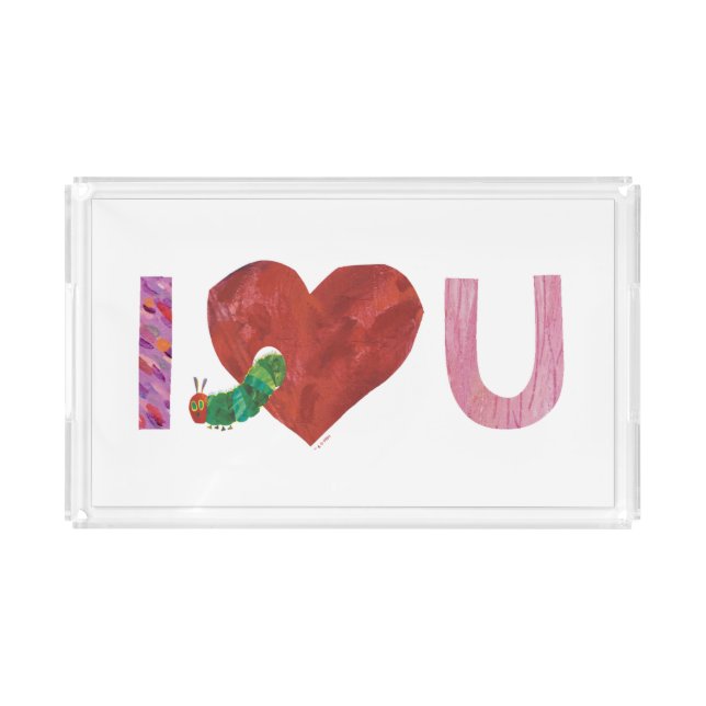 The Very Hungry Caterpillar | I Heart You Acrylic Tray (Front)