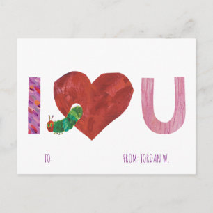 The Very Hungry Caterpillar   I Heart You Holiday Postcard