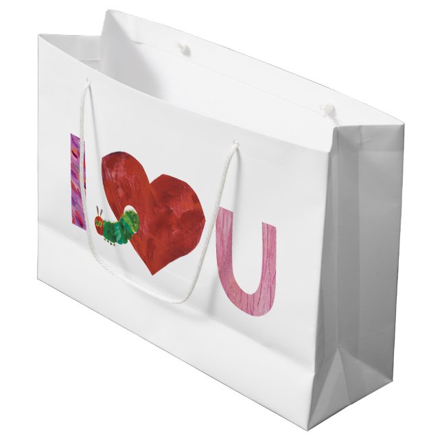 The Very Hungry Caterpillar | I Heart You Large Gift Bag (Front Angled)