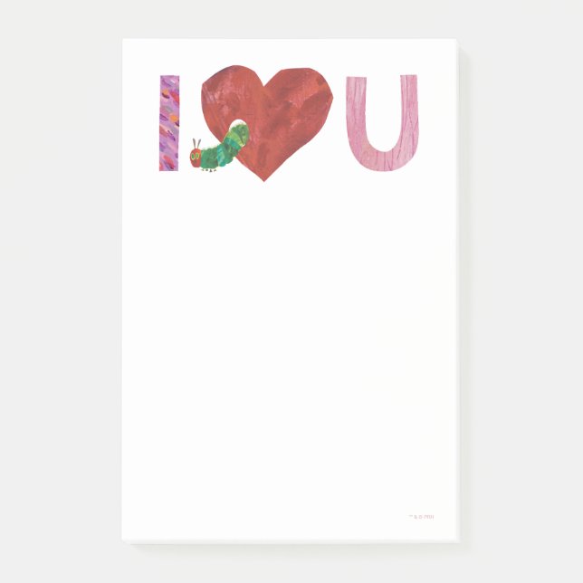 The Very Hungry Caterpillar | I Heart You Post-it Notes (Front)