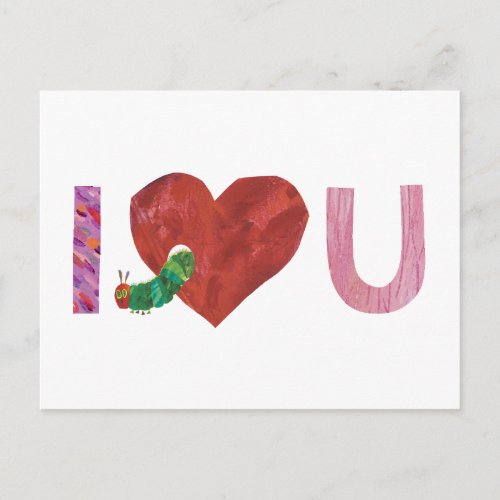 The Very Hungry Caterpillar  I Heart You Postcard