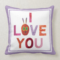 The Very Hungry Caterpillar | I Love You Throw Pillow