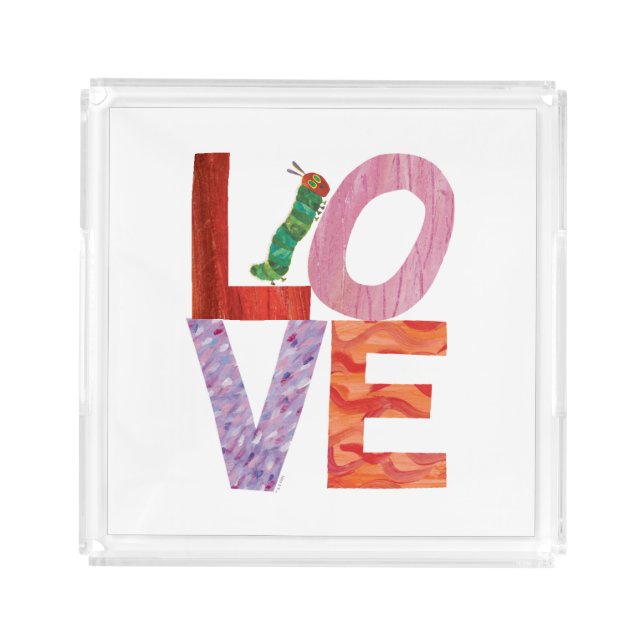 The Very Hungry Caterpillar | LOVE Acrylic Tray (Front)
