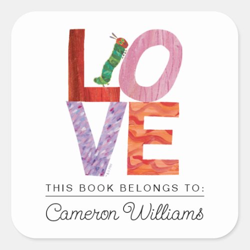 The Very Hungry Caterpillar  LOVE Square Sticker