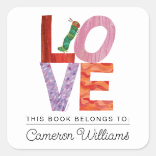 The Very Hungry Caterpillar LOVE Square Sticker
