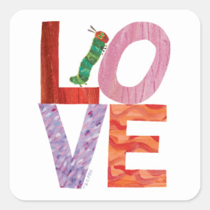 The Very Hungry Caterpillar LOVE Square Sticker