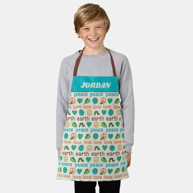 The Very Hungry Caterpillar Peace Love Earth Apron (Worn)