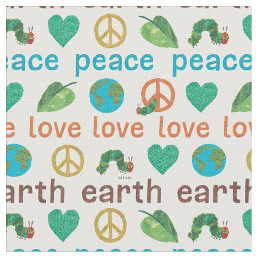 The Very Hungry Caterpillar Peace Love Earth Fabric