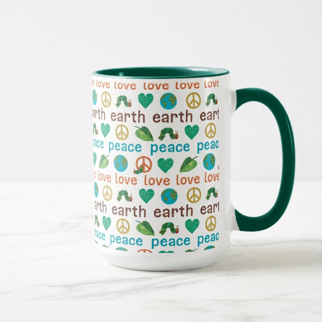 The Very Hungry Caterpillar Peace Love Earth Mug (Right)