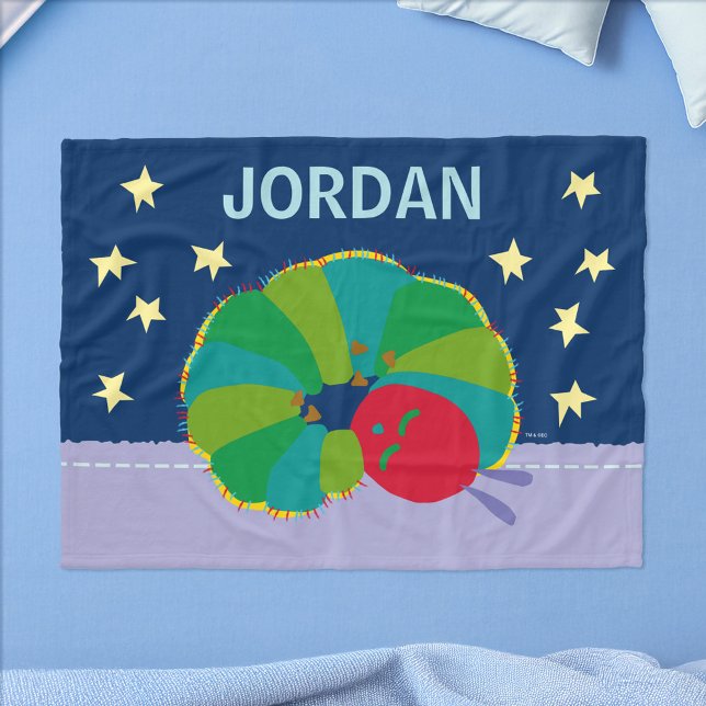 The Very Hungry Caterpillar Sweet Dreams Fleece Blanket (Blanket on bed)