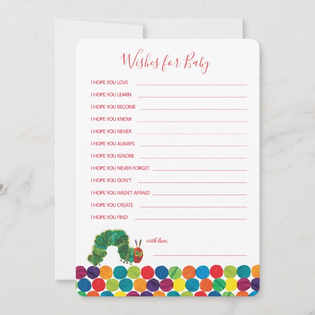 The Very Hungry Caterpillar Wishes for Baby Note Card (Front)