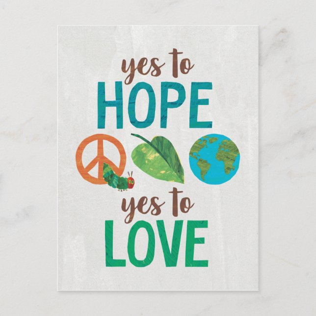 The Very Hungry Caterpillar Yes to Hope Postcard (Front)