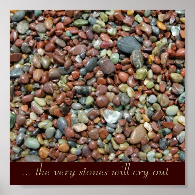 The Very Stones Will Cry Out Bible Poster (Front)