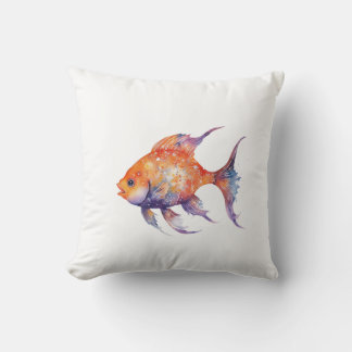 The Very Worried Goldfish Small Throw Pillow
