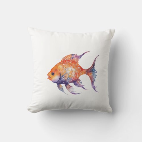 The Very Worried Goldfish Small Throw Pillow