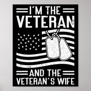 The Veteran and The Veteran's Wife Proud American Poster