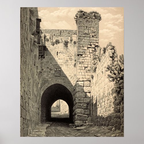 The Via Dolorosa in Jerusalem Poster