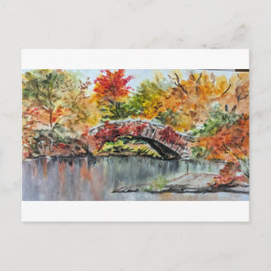 The vibrant colors of the trees in Central Park Postcard