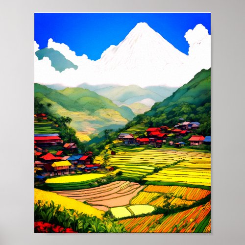 The vibrant Scenery design Poster