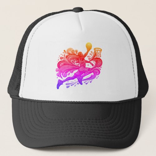 The Vibrant Spirit of Basketball Trucker Hat