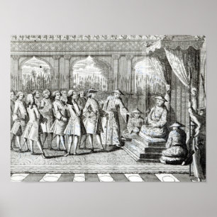 The Viceroy of Canton giving an audience Poster