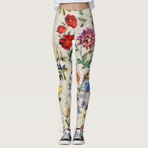 The Victorian-Era Floral Watercolor Creation Leggings
