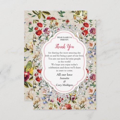 The Victorian_Era  Floral Watercolor Creation RSVP Card