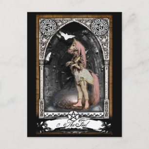 The Victorian Fool Tarot Card Postcard