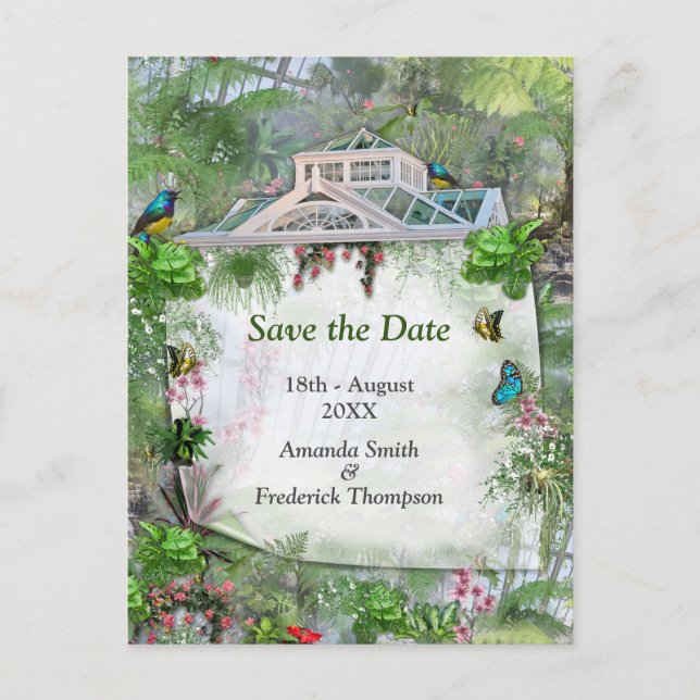 The Victorian Greenhouse Announcement Postcard (Front)