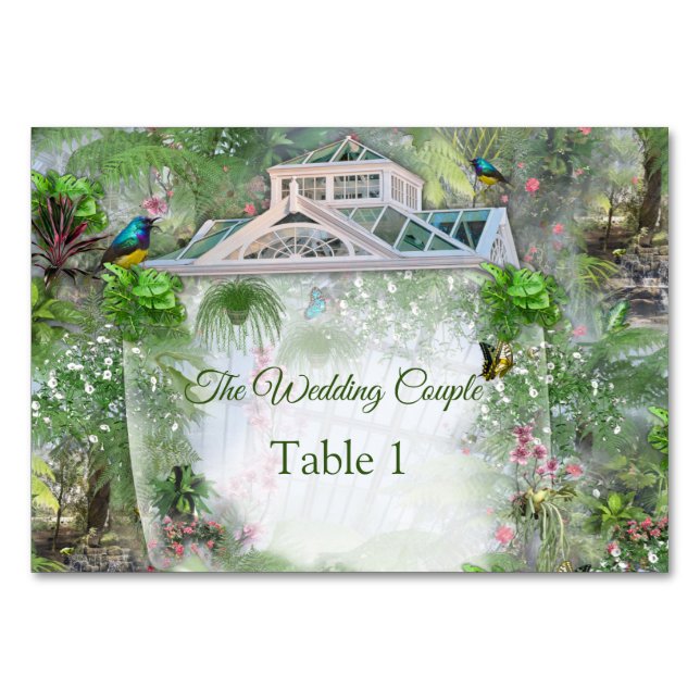The Victorian Greenhouse Table Number (Front)