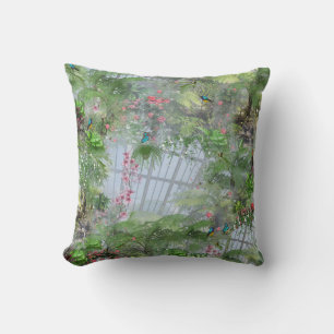 The Victorian Greenhouse Throw Pillow