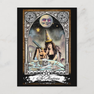 The Victorian Magician Tarot Card Postcard