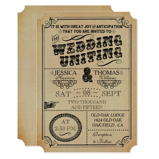 Steampunk Wedding Invitations Templates 5