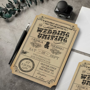 The Victorian Steampunk Wedding Collection Invitation