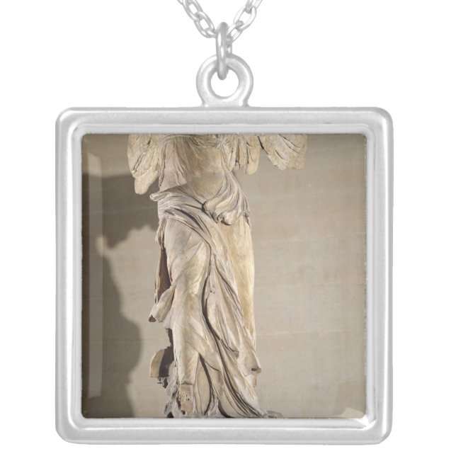 The Victory of Samothrace Silver Plated Necklace (Front)