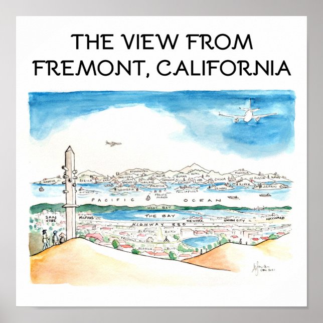 The View From Fremont, California Poster (Front)