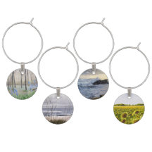 "The View From Here" Wine charms