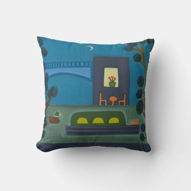 The View from my Former Studio 2011 Throw Pillow (Front)