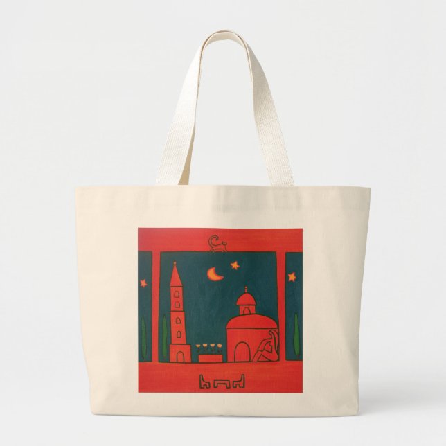 The View from Santo Spirito 2002 Large Tote Bag (Front)