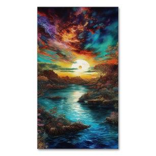 The view from the new planet is strange and unfami business card magnet